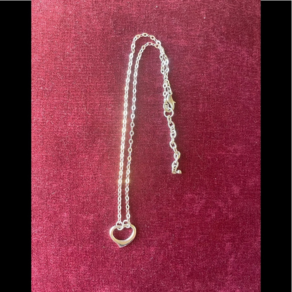 New 925 Sterling Silver Heart Pendant Necklace